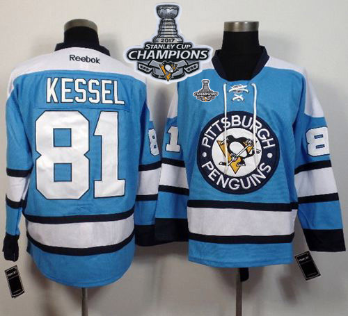 Penguins #81 Phil Kessel Light Blue Alternate Stanley Cup Finals Champions Stitched NHL Jersey - Click Image to Close